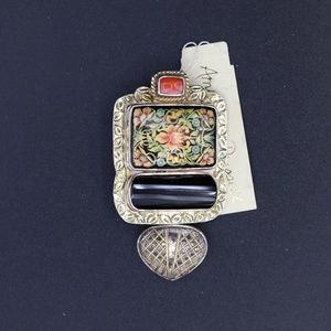 Vintage Amy Kahn Russell Pin/Pendant AKR silver